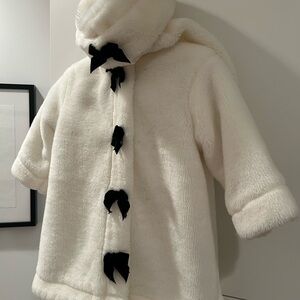Girls Faux Fur Coat with Matching Hat